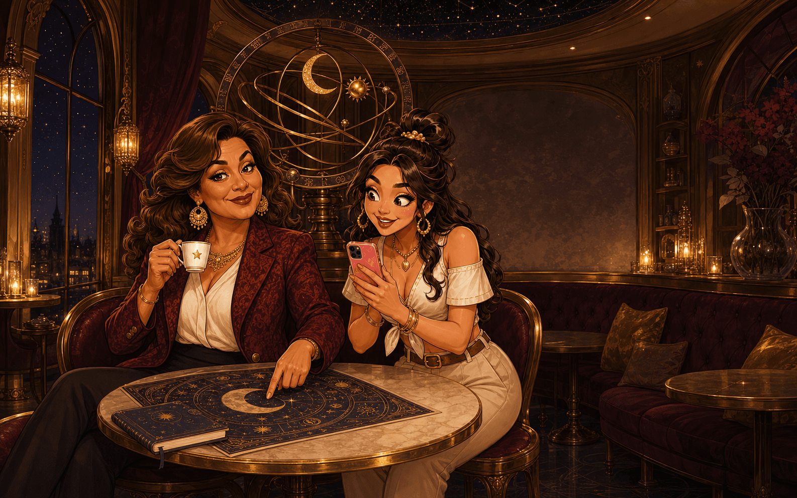 La Tía y La Sobrina en el Café Cósmico